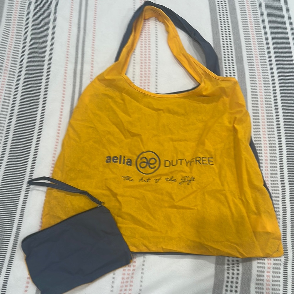 Yellow Tote Bag with Pouch